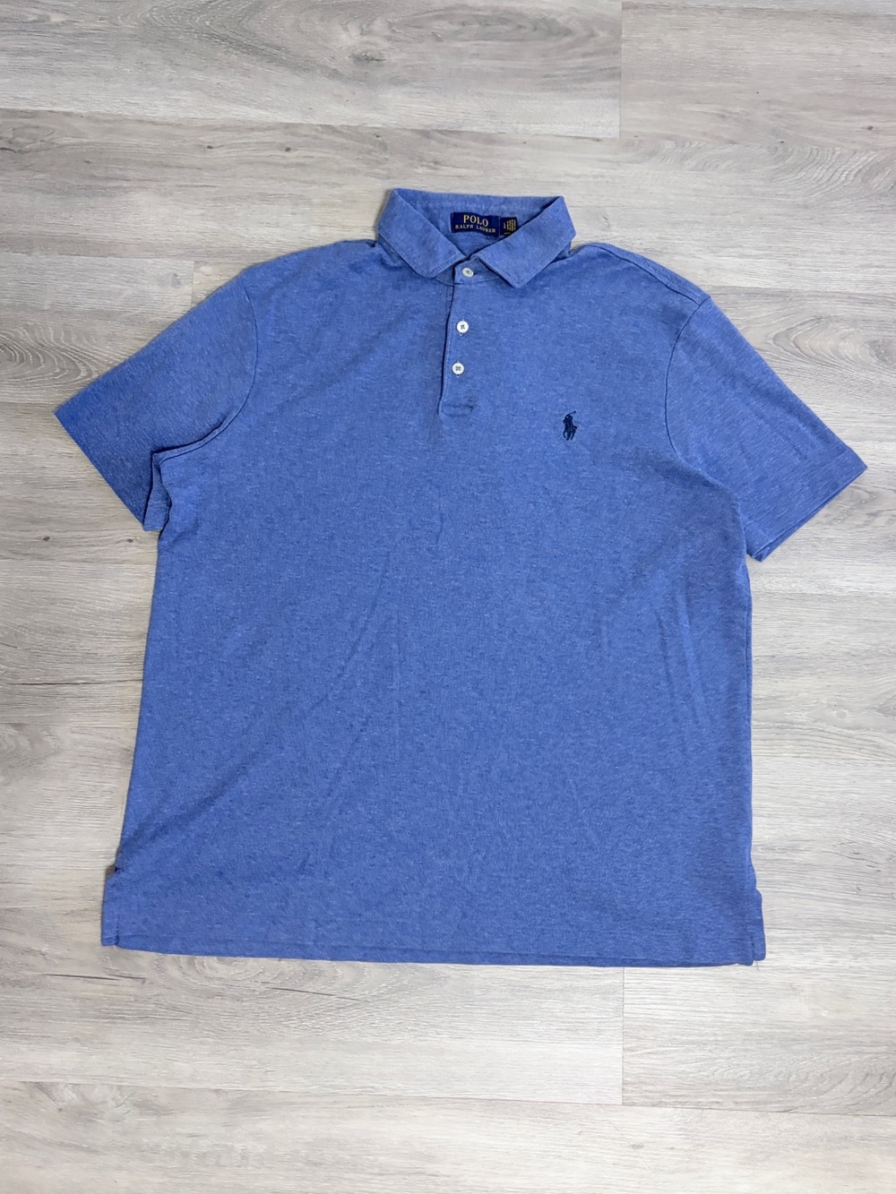Polo by Ralph Lauren Heathered Blue Short-Sleeve Polo